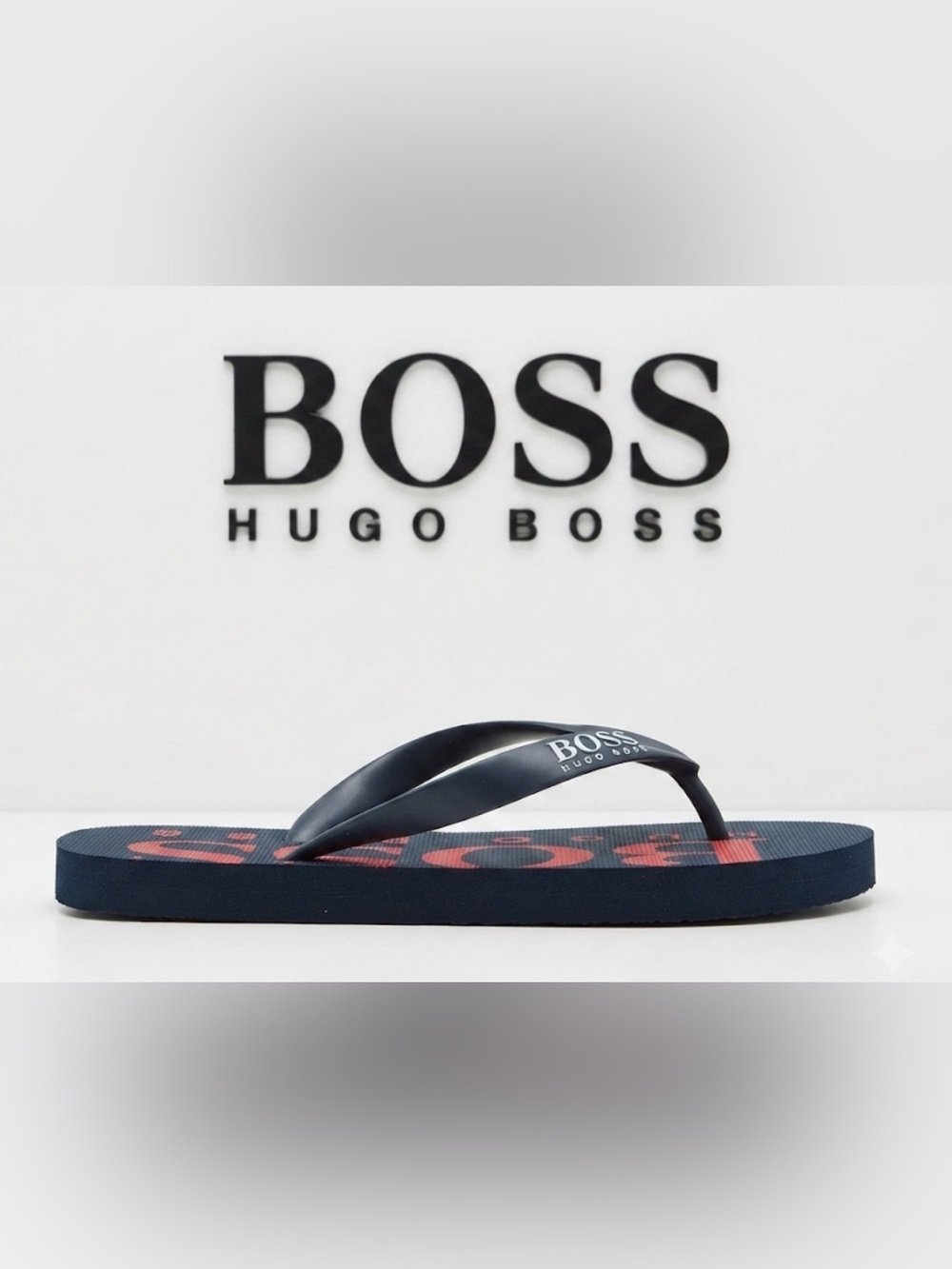 Brand new authentic Hugo Boss boys designer waterproof flip flops sandals sz 13